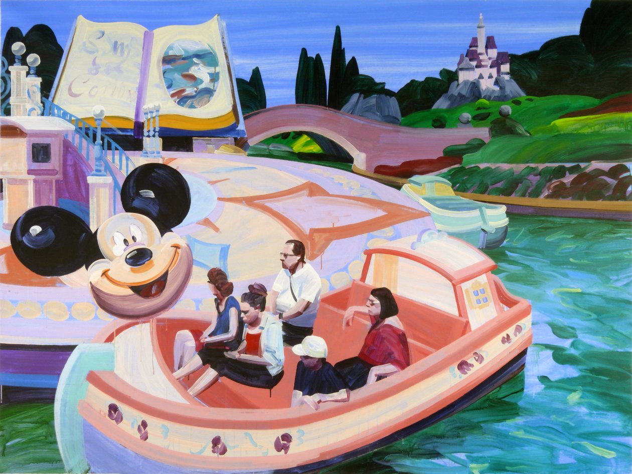 Boarding for Cythera, 2015 (akryl na plátně) od Olivier Morel