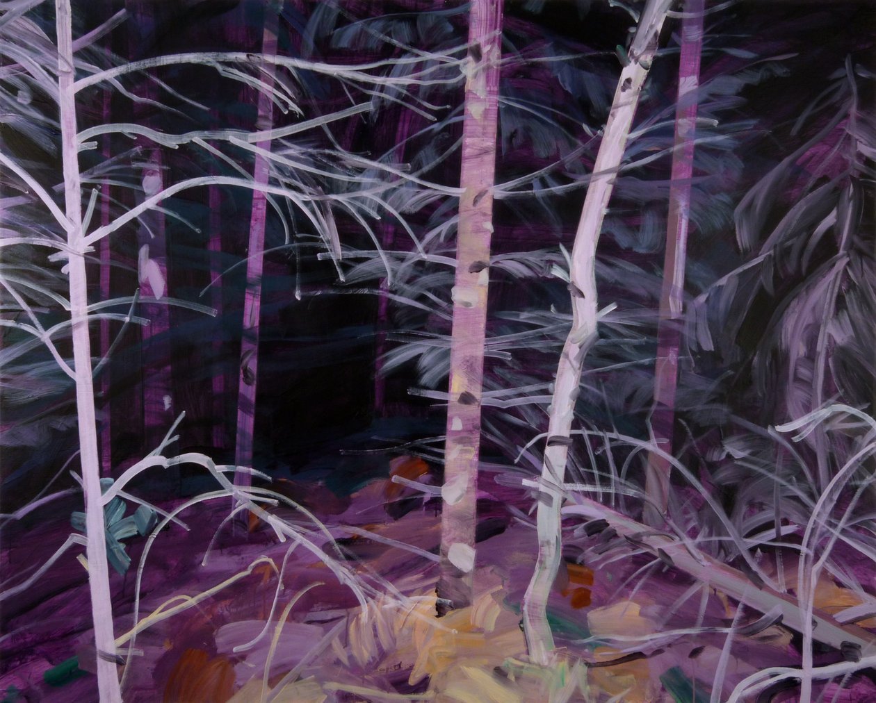 Forêt-noire 10 ,2019 (akryl na plátně) od Olivier Morel