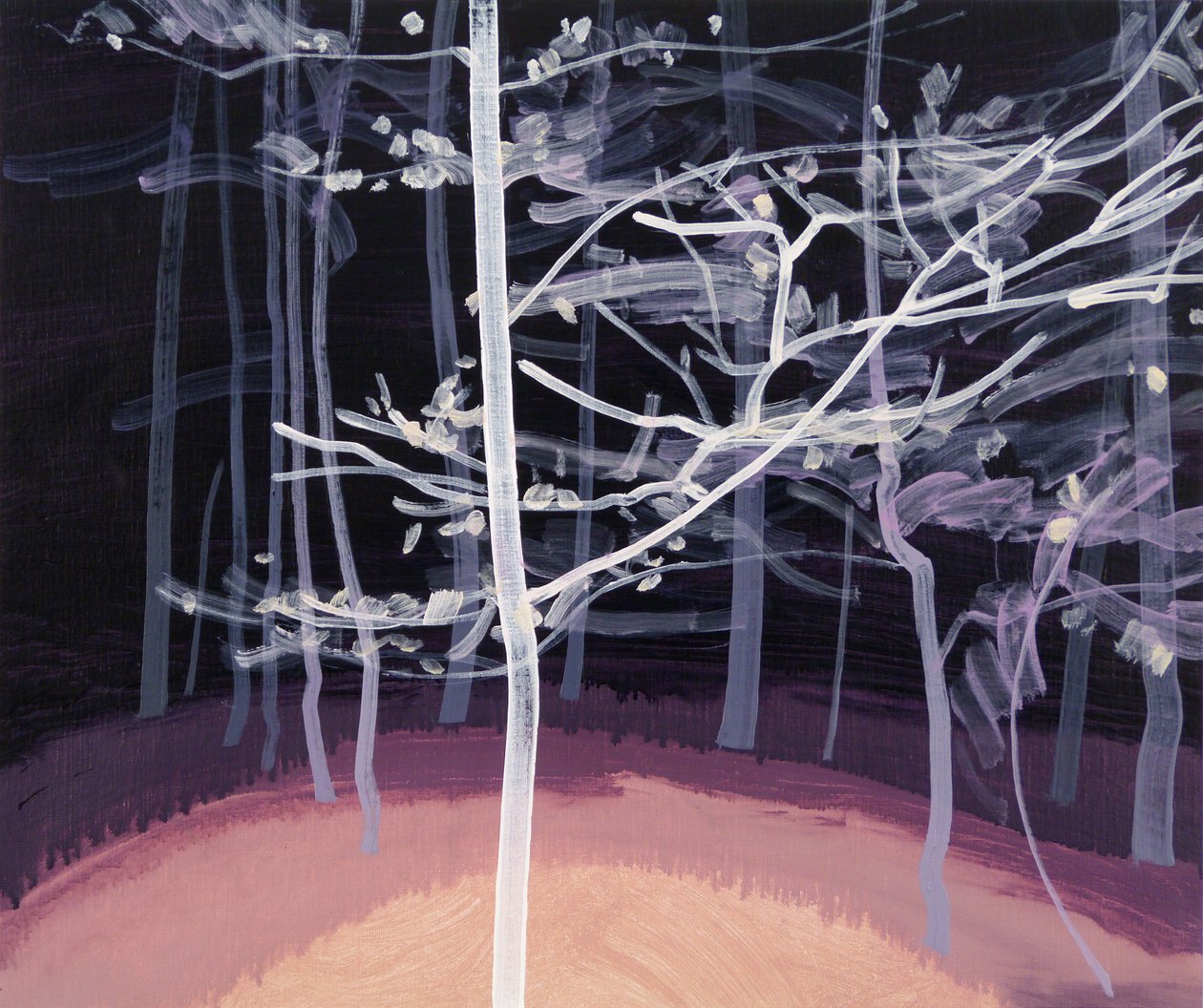 Forêt-noire 7 ,2017 (akryl na plátně) od Olivier Morel