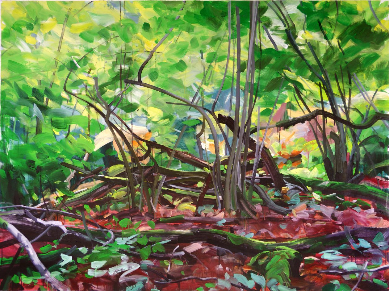 Forêt 12 ,2015 (akryl na plátně) od Olivier Morel