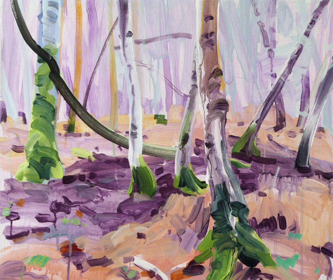 Forêt 14 ,2017 (akryl na plátně) od Olivier Morel