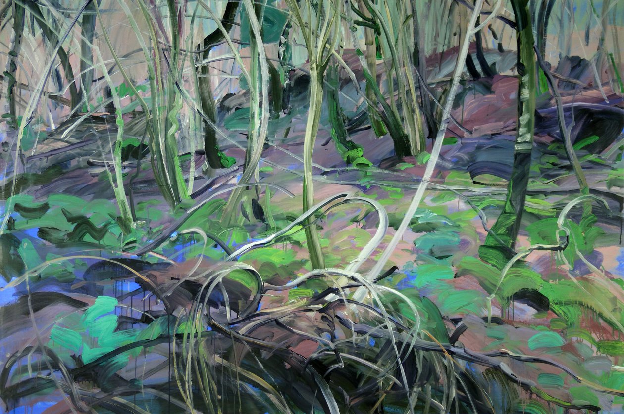 Forêt 1 ,2014 (akryl na plátně) od Olivier Morel