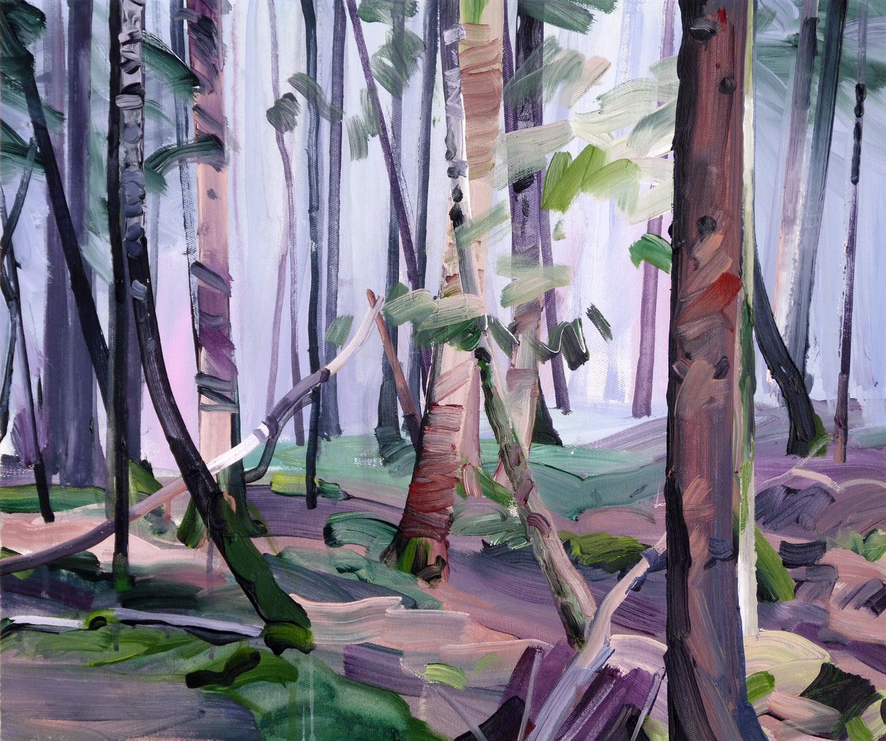 Forêt 22 ,2017 (akryl na plátně) od Olivier Morel