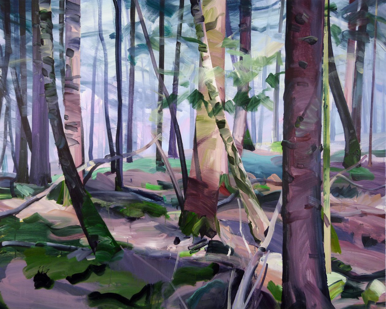 Forest 23,2017 (akryl na plátně) od Olivier Morel