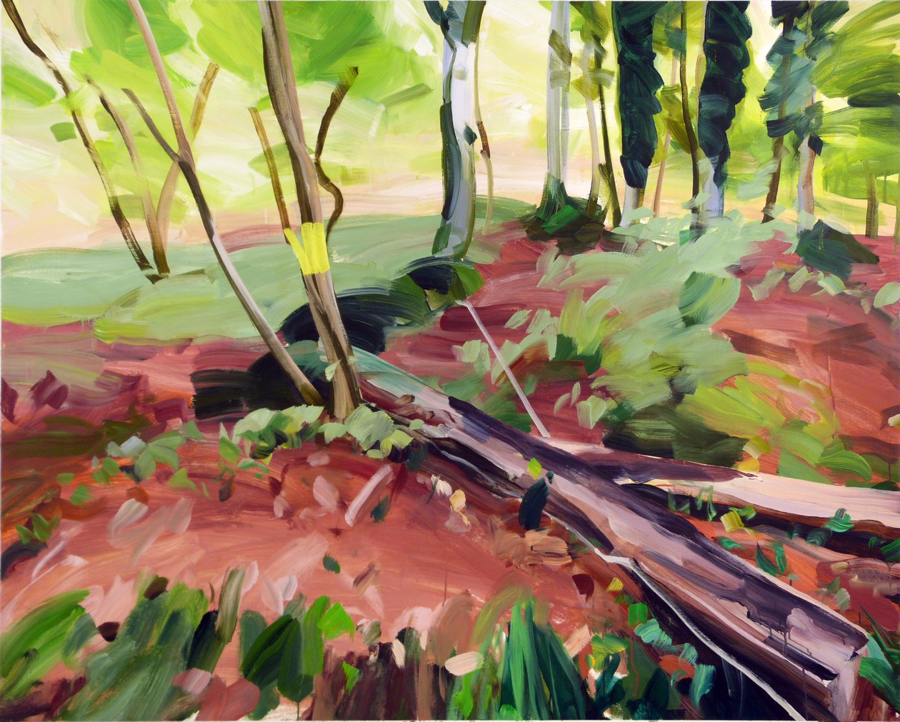 Forêt 25 ,2017 (akryl na plátně) od Olivier Morel