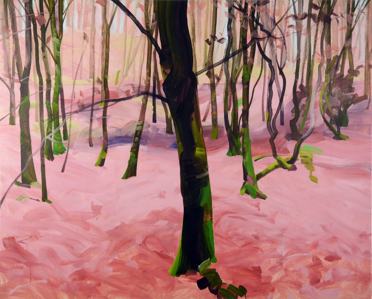 Forêt 29 ,2017 (akryl na plátně) od Olivier Morel