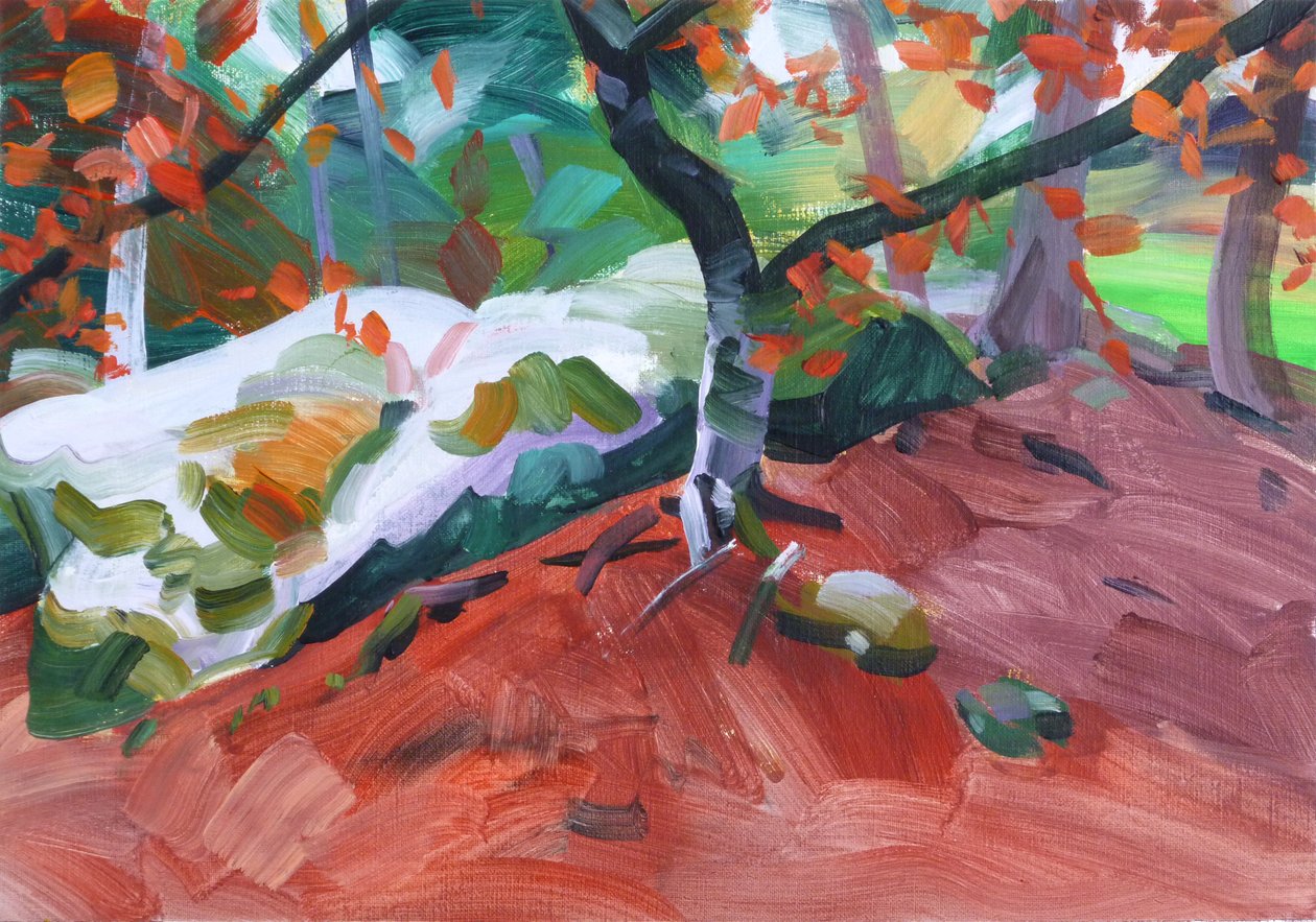Forêt 31 ,2018 (akryl na plátně) od Olivier Morel