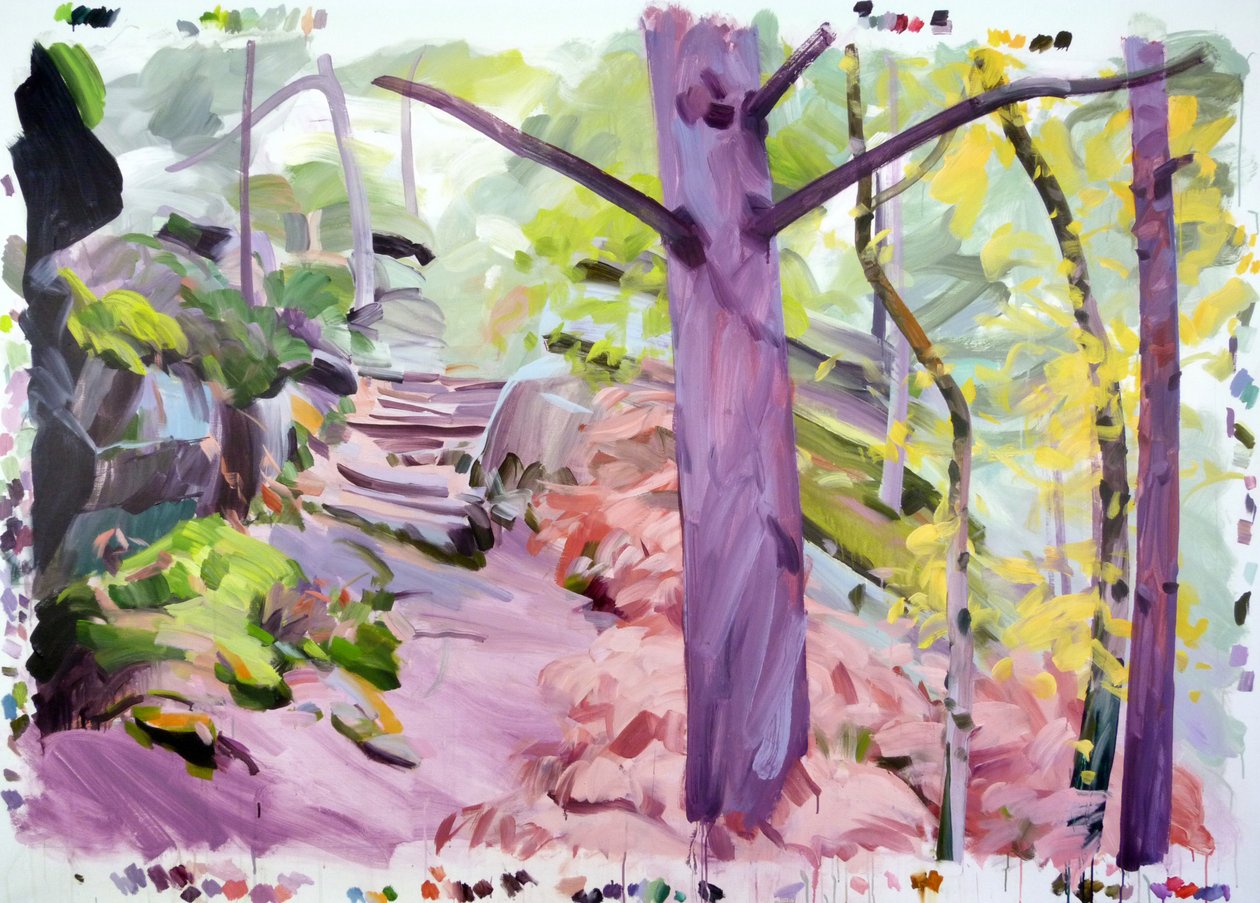 Forêt 35 ,2018 (akryl na plátně) od Olivier Morel