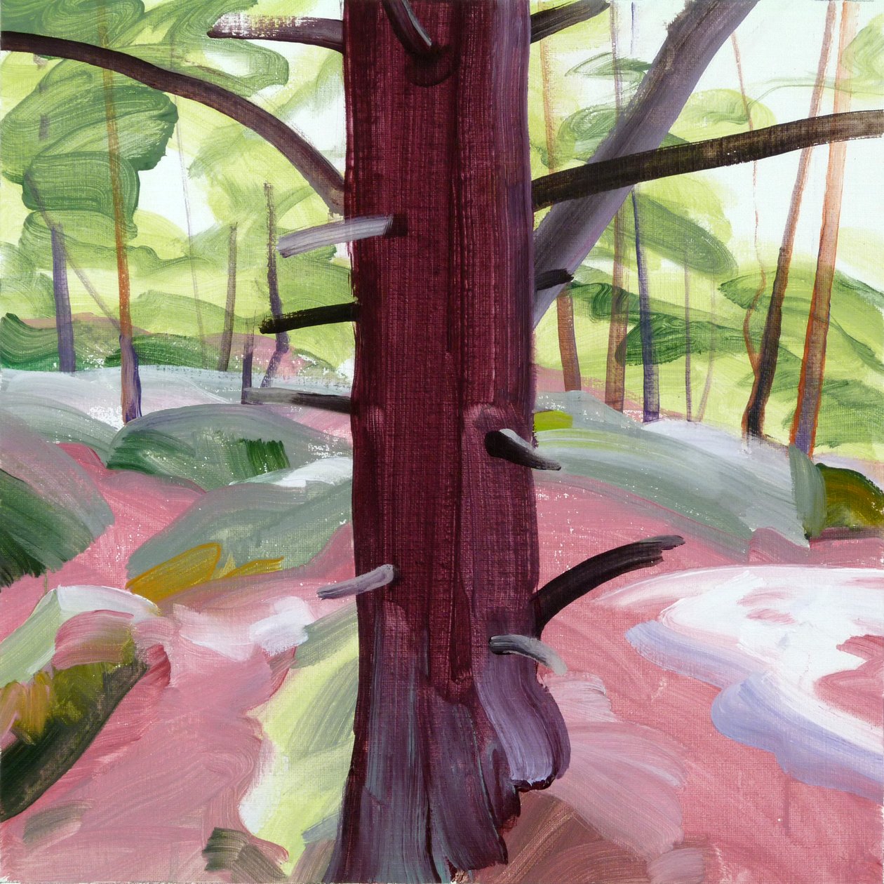 Forêt 39 ,2018 (akryl na plátně) od Olivier Morel