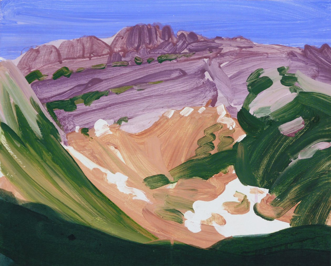 Leukerbad 17, 2012 (akryl na plátně) od Olivier Morel