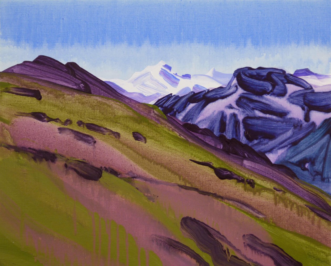 Leukerbad 18, 2012 (akryl na plátně) od Olivier Morel