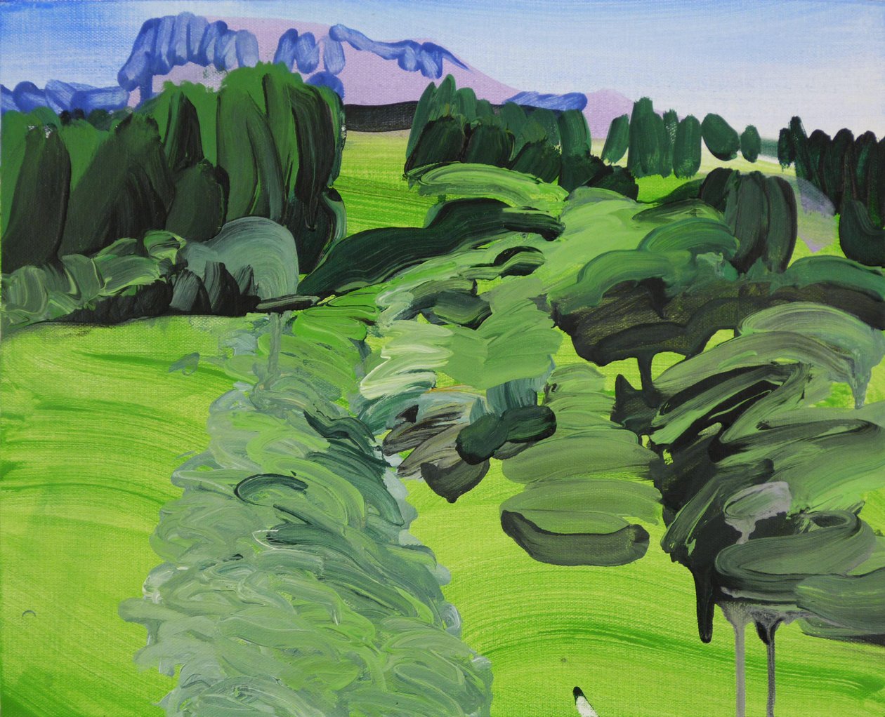 Leukerbad 1, 2012 (akryl na plátně) od Olivier Morel