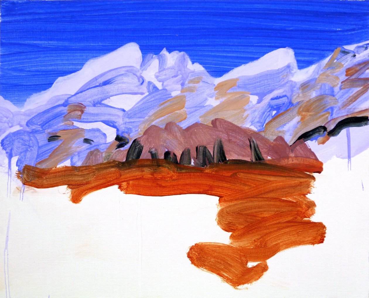 Leukerbad 21, 2012 (akryl na plátně) od Olivier Morel