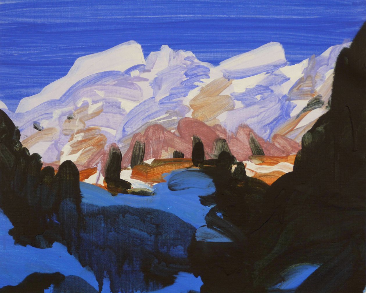 Leukerbad 22, 2012 (akryl na plátně) od Olivier Morel