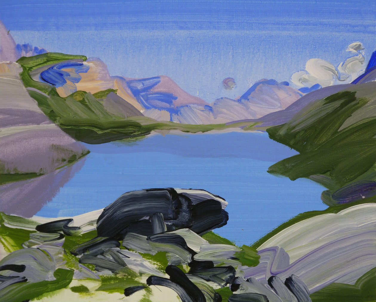 Leukerbad 23, 2012 (akryl na plátně) od Olivier Morel