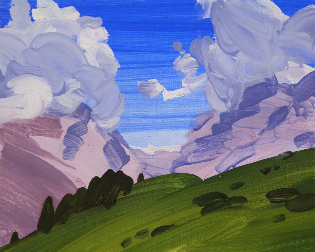 Leukerbad 24, 2012 (akryl na plátně) od Olivier Morel
