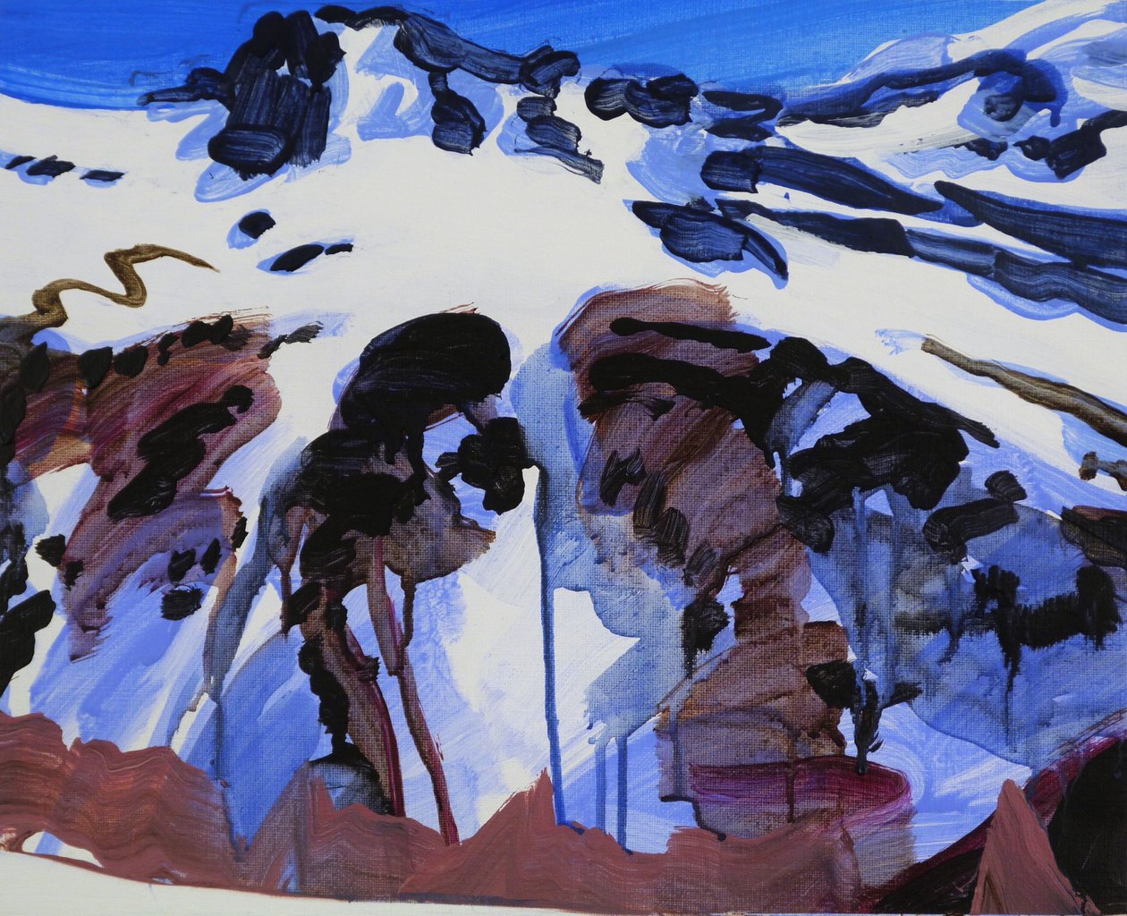 Leukerbad 25, 2012 (akryl na plátně) od Olivier Morel