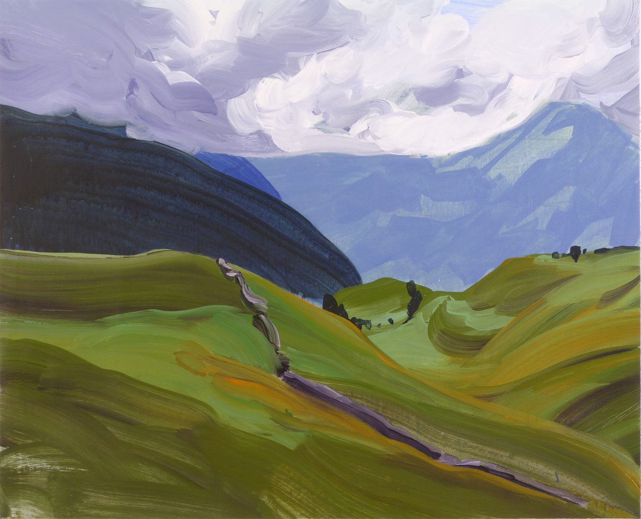 Leukerbad 26, 2014 (akryl na plátně) od Olivier Morel