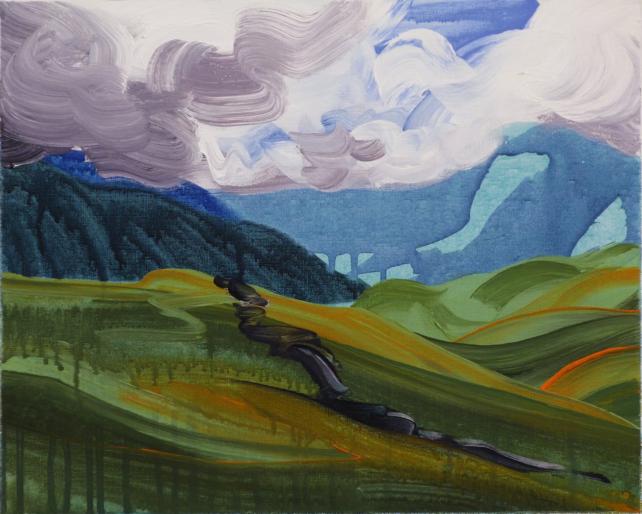 Leukerbad 26, 2014 (akryl na plátně) od Olivier Morel
