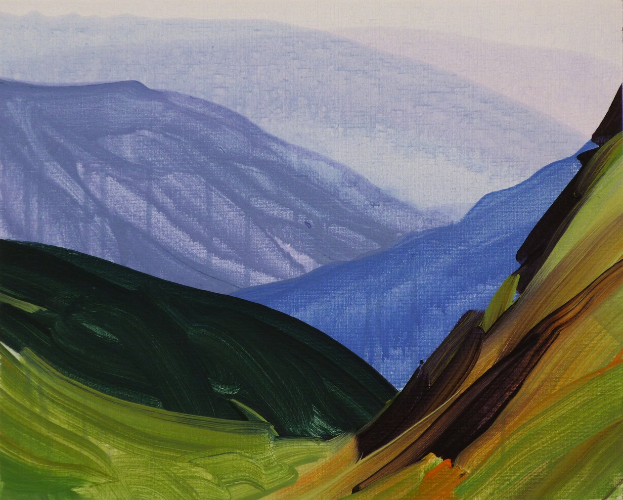 Leukerbad 29, 2014 (akryl na plátně) od Olivier Morel