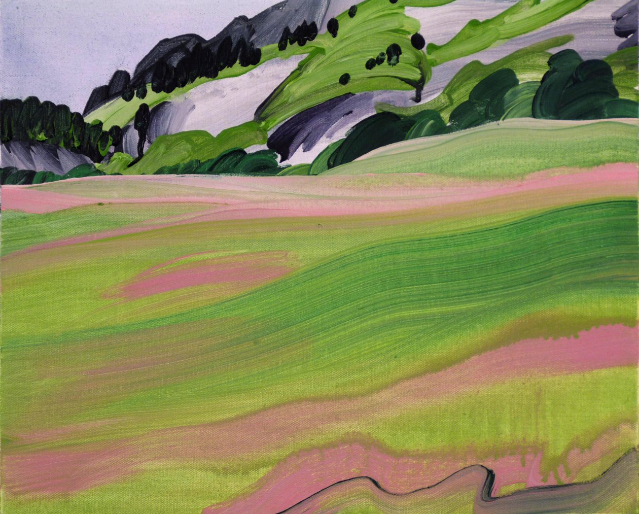 Leukerbad 2, 2012 (akryl na plátně) od Olivier Morel