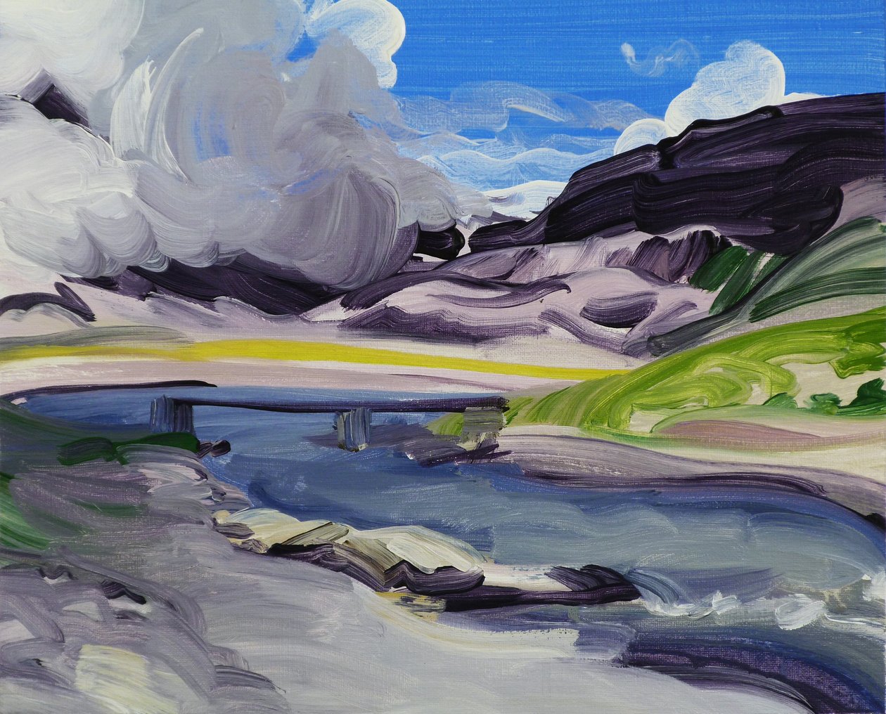 Leukerbad 30, 2014 (akryl na plátně) od Olivier Morel
