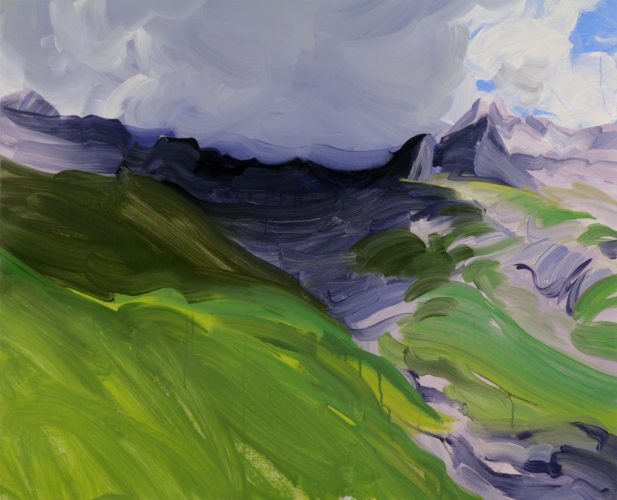 Leukerbad 32, 2014 (akryl na plátně) od Olivier Morel