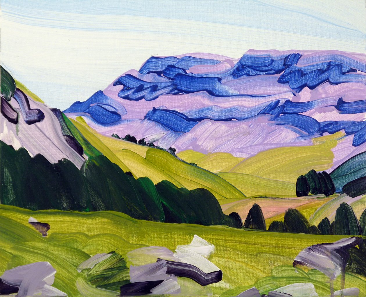 Leukerbad 33, 2017 (akryl na plátně) od Olivier Morel