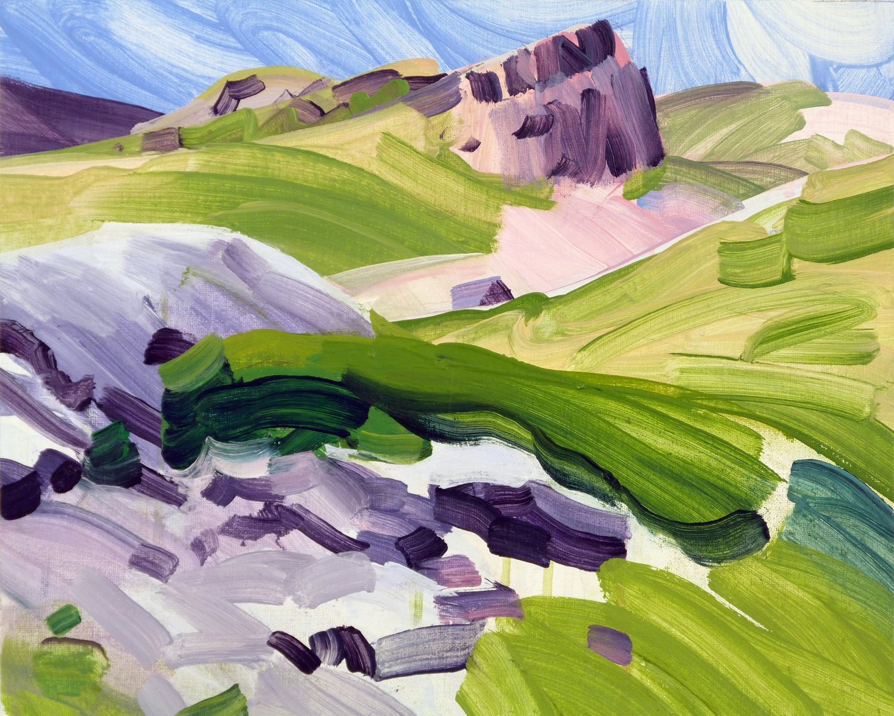 Leukerbad 35, 2017 (akryl na plátně) od Olivier Morel