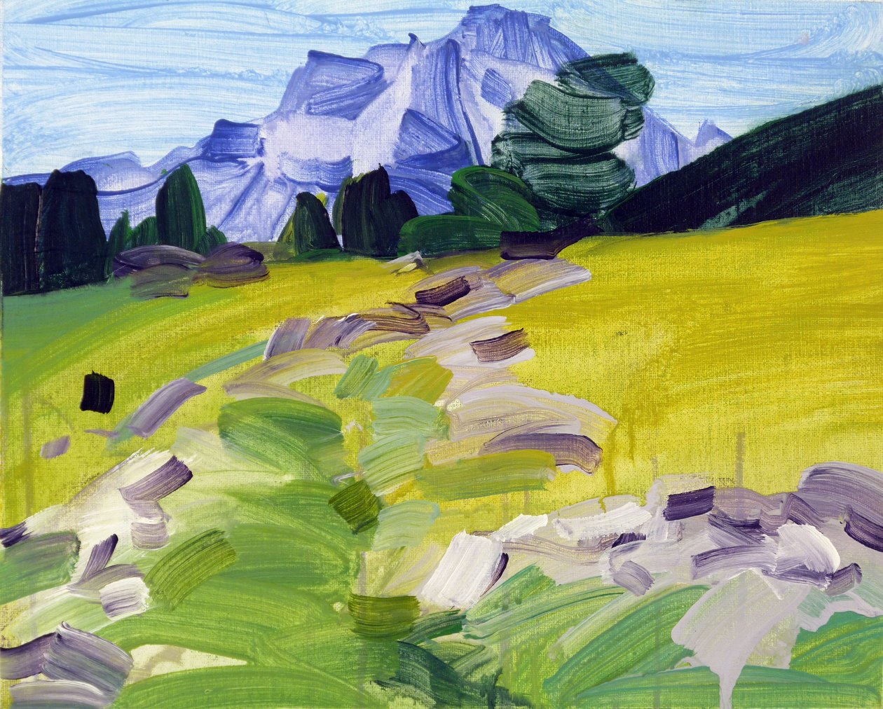 Leukerbad 36, 2017 (akryl na plátně) od Olivier Morel