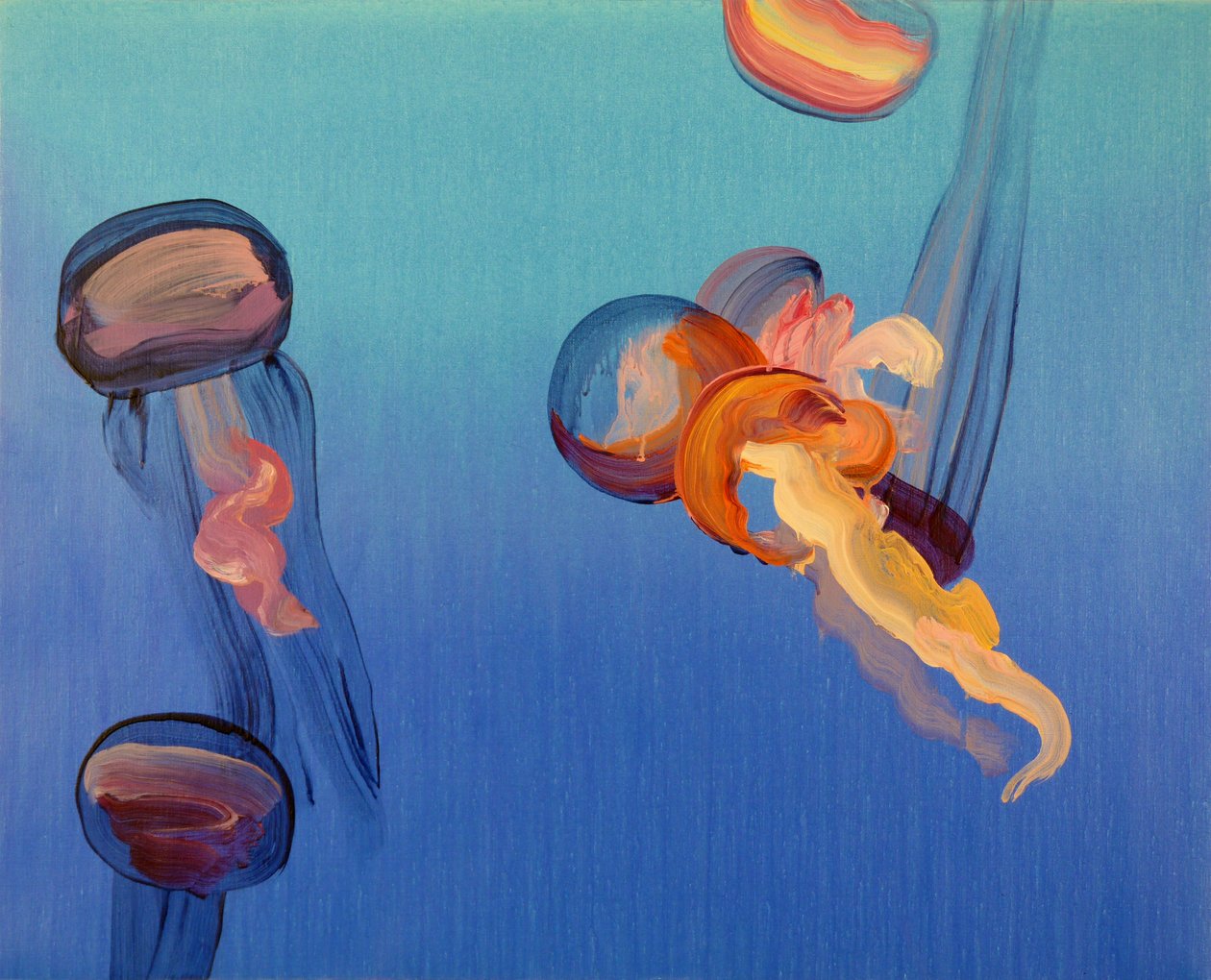 Méduses 14, 2013 (akryl na plátně) od Olivier Morel