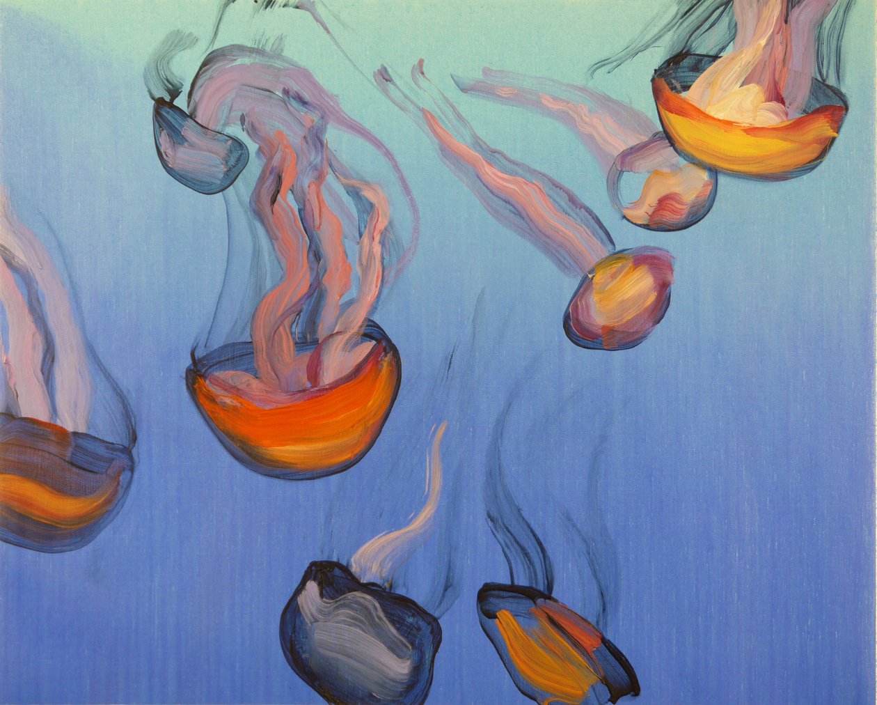 Méduses 15, 2013 (akryl na plátně) od Olivier Morel
