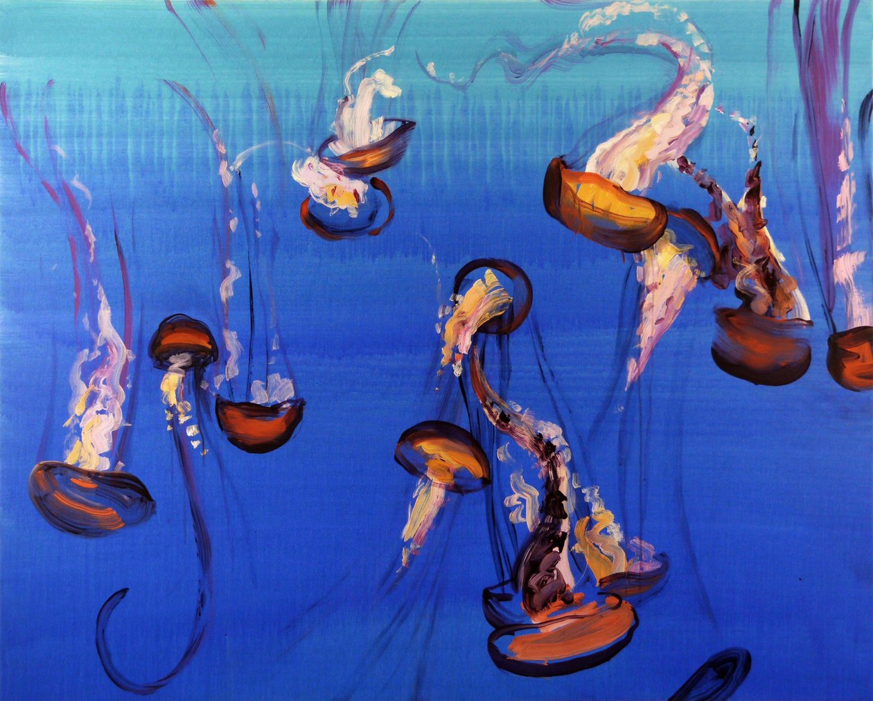 Méduses, 2012 (akryl na plátně) od Olivier Morel