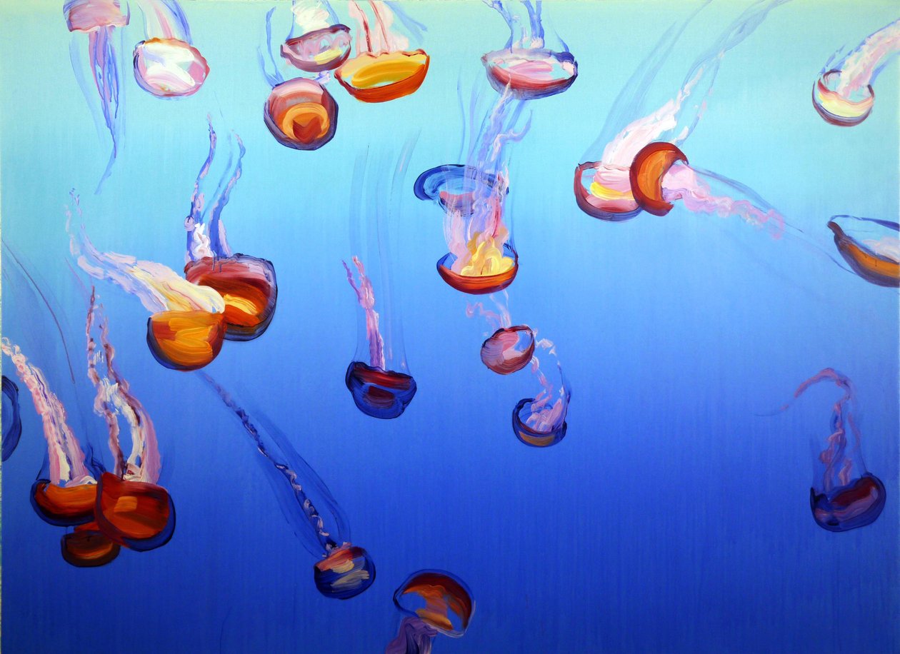 Méduses 2, 2012 (akryl na plátně) od Olivier Morel