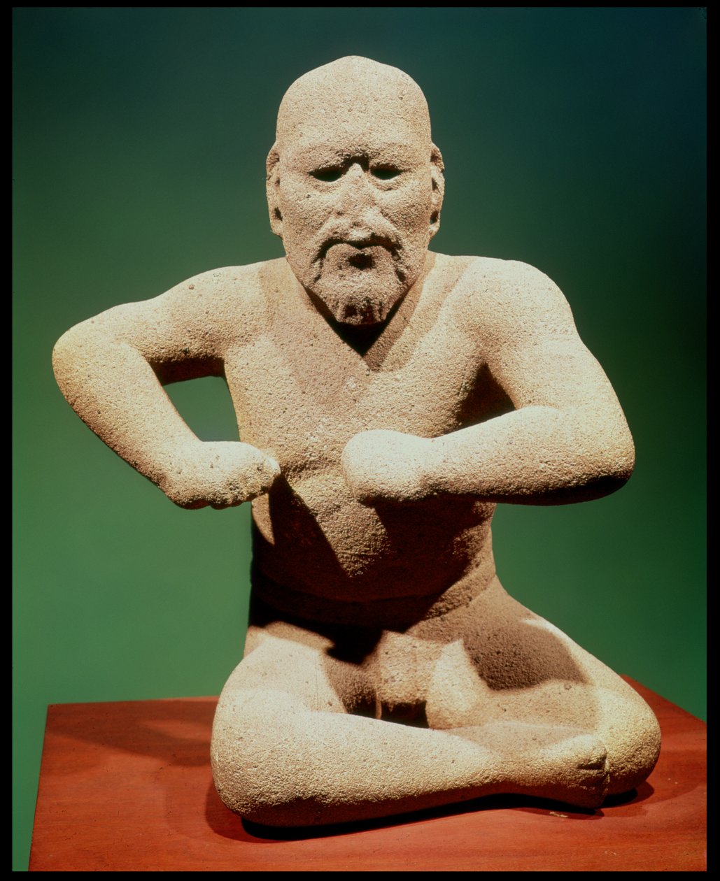 Figurka zápasníka od Olmec