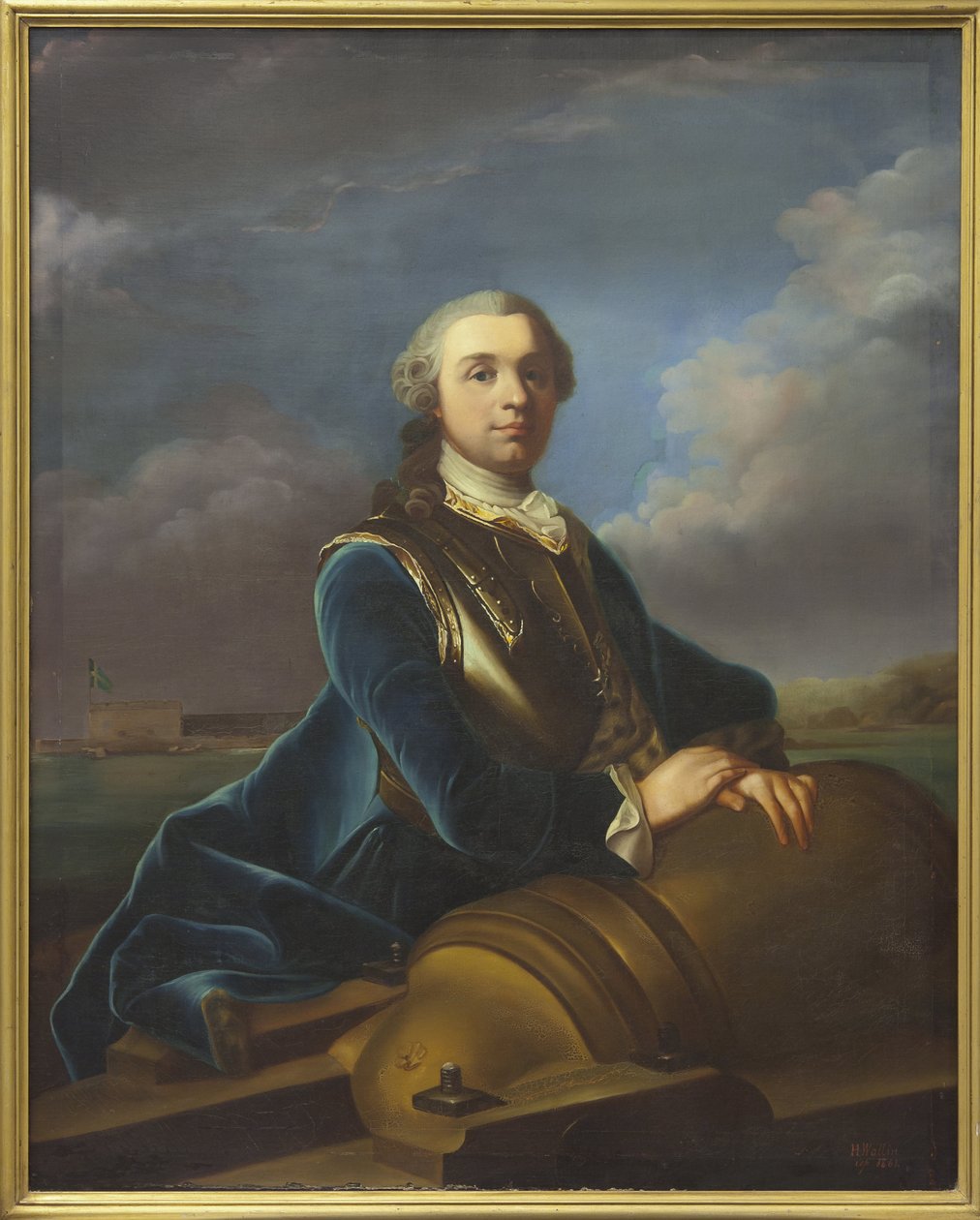 Hrabě Augustin Ehrensvard, officier et architecte militaire suedois - Portrét Augustina Ehrensvaerda (1710-1772), Arenius, Olof (1700-1766). Olej na plátně. Rozměr: 138 x 112 cm. Národní muzeum Stockholm od Olof Arenius