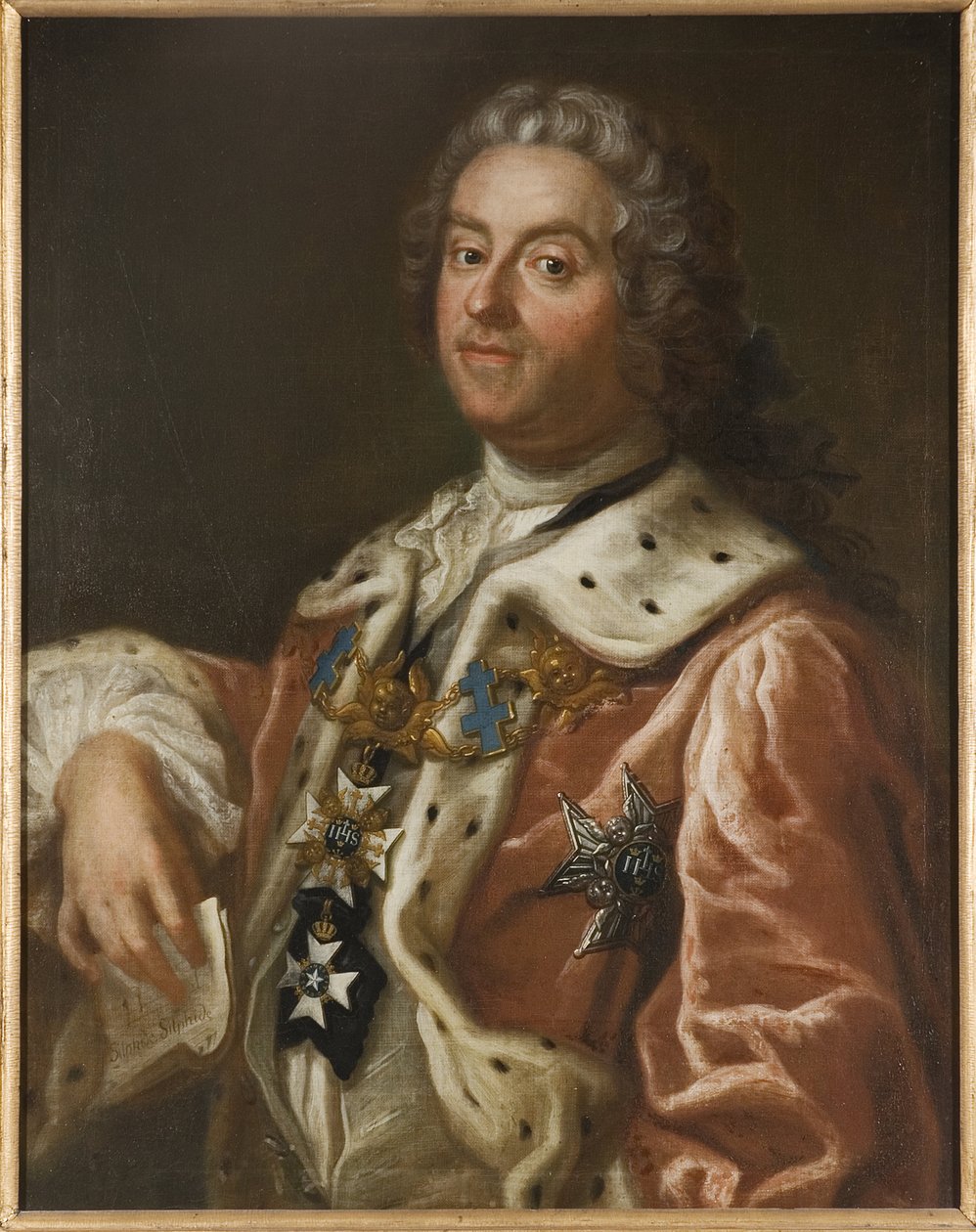 Comyte Charles Gustave de Tessin - Portrét Carla Gustafa Tessina (1695-1770), Arenius, Olof (1700-1766). Olej na plátně od Olof Arenius
