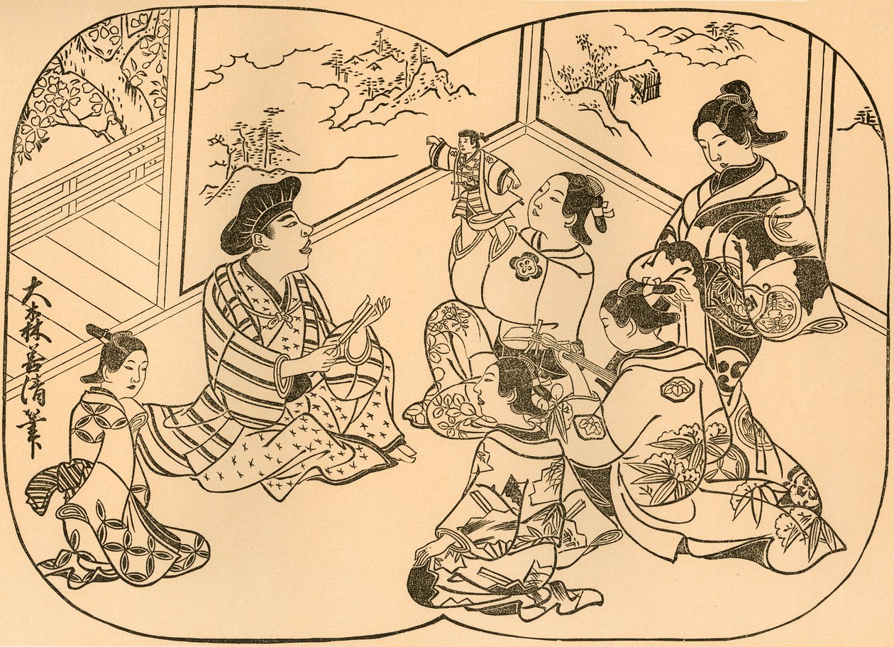 Zábava s loutkami, 1702, 1924. od Omori Yoshikiyo