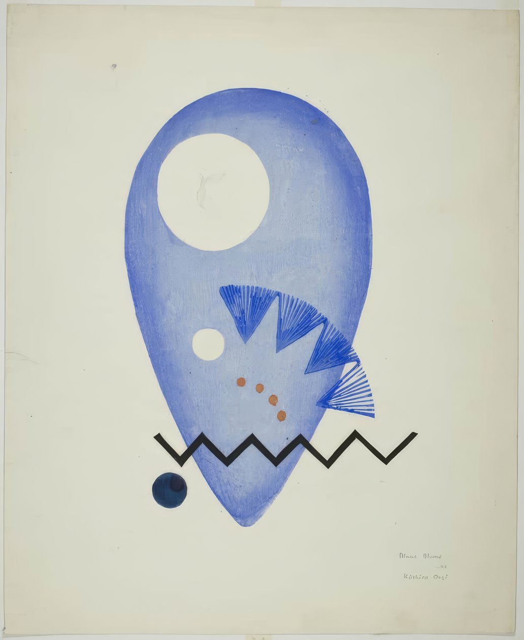 Modrý květ (Modrá květina) od Onchi Kôshirô