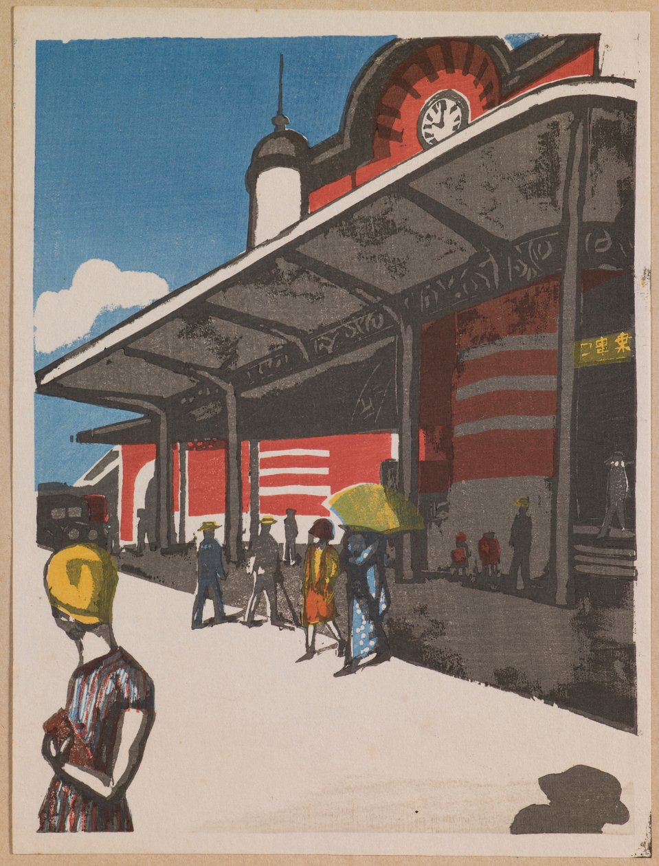 Tokyo Station, ze série „Recollections of Tokyo“ od Onchi Kôshirô