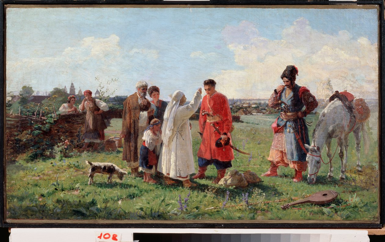 Potlačení Zaporogue Sitch (Camp) v roce 1775 od Opanas Georgievich Slastion