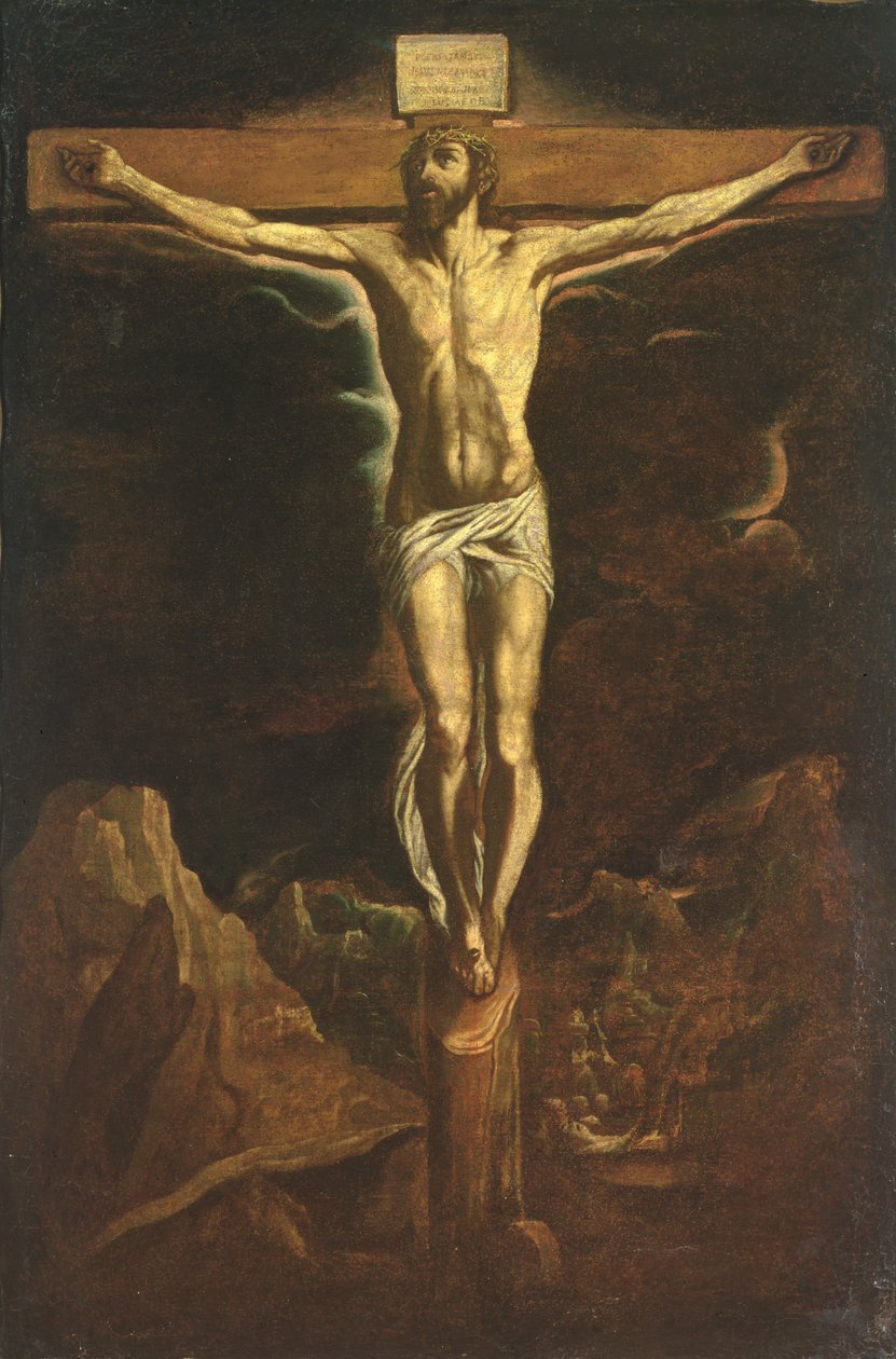 Kristus na kříži, 1600 od Orazio Borgianni