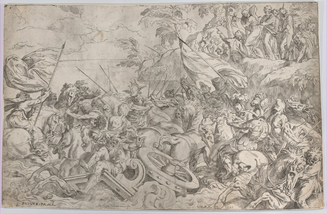 Přechod Rudého moře, 1583., 1583. od Orazio Farinati