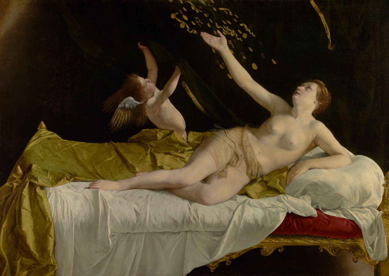 Danaë a zlatý déšť od Orazio Gentileschi