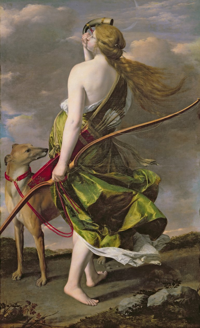 Diana lovkyně, kolem 1624-25 od Orazio Gentileschi