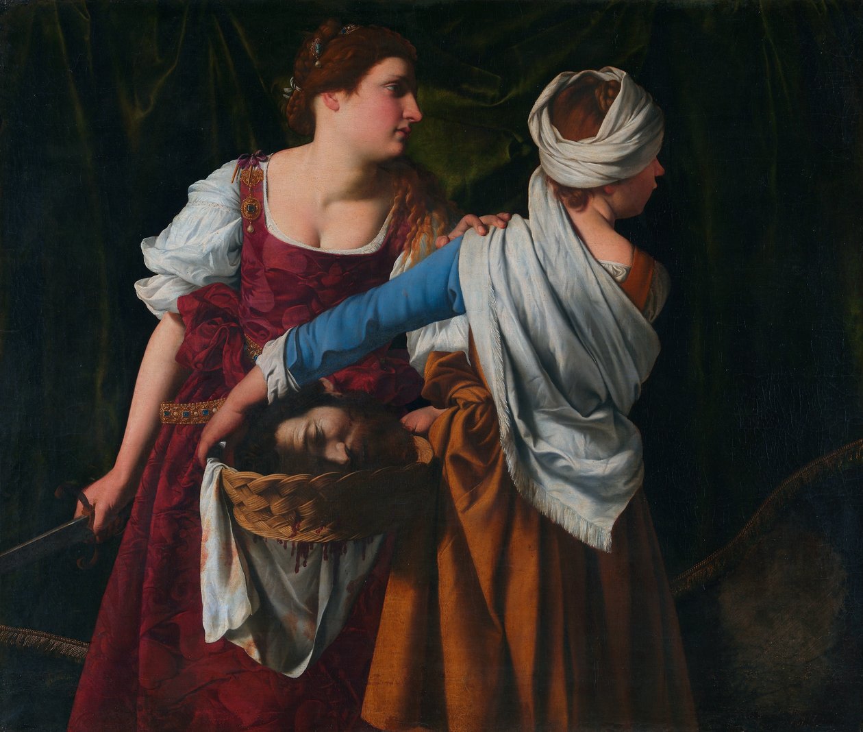 Judita a její služebná s hlavou Holoferna od Orazio Gentileschi
