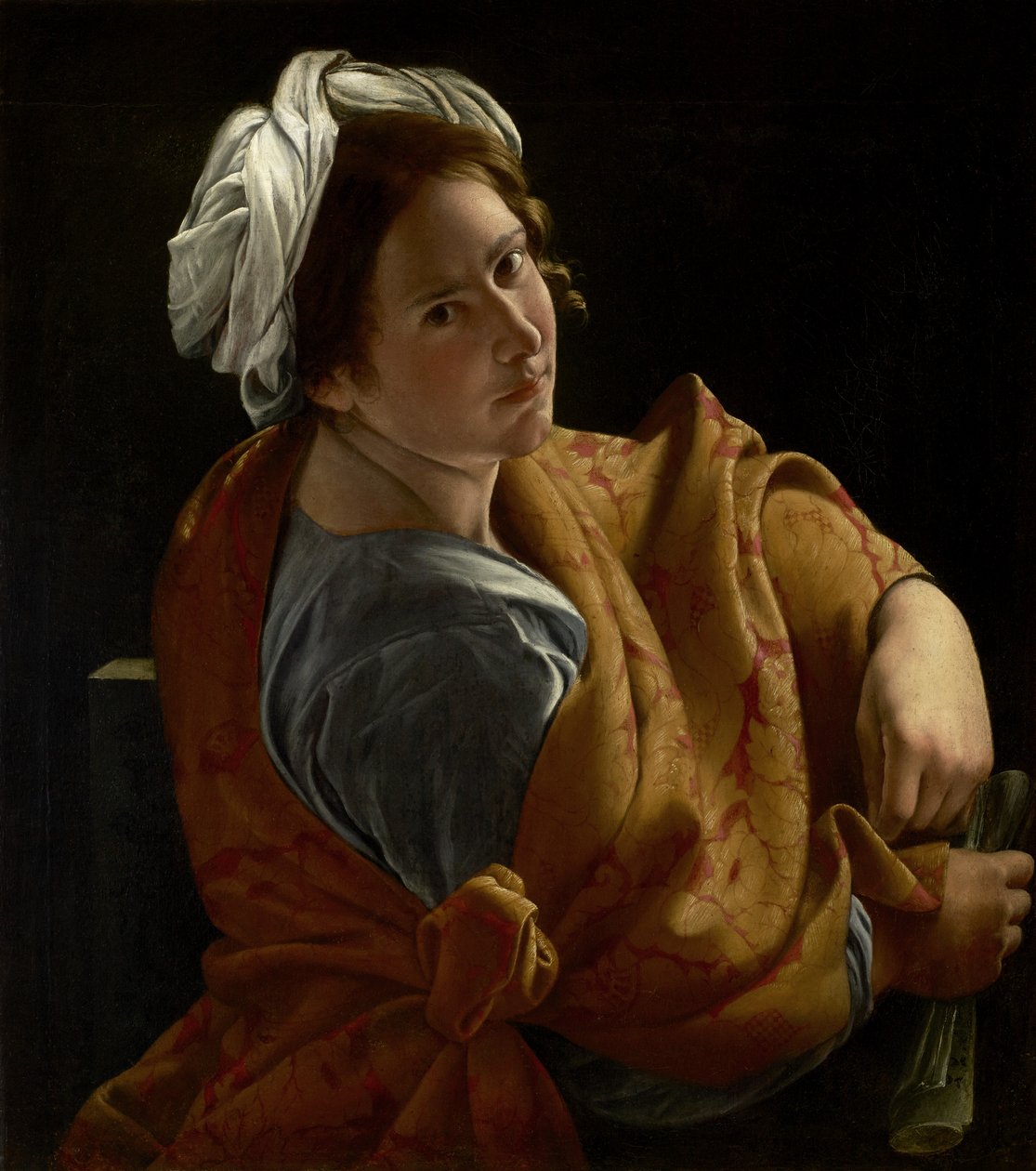 Portrét mladé ženy jako Sibyly, kolem roku 1620 (olej na plátně) od Orazio Gentileschi