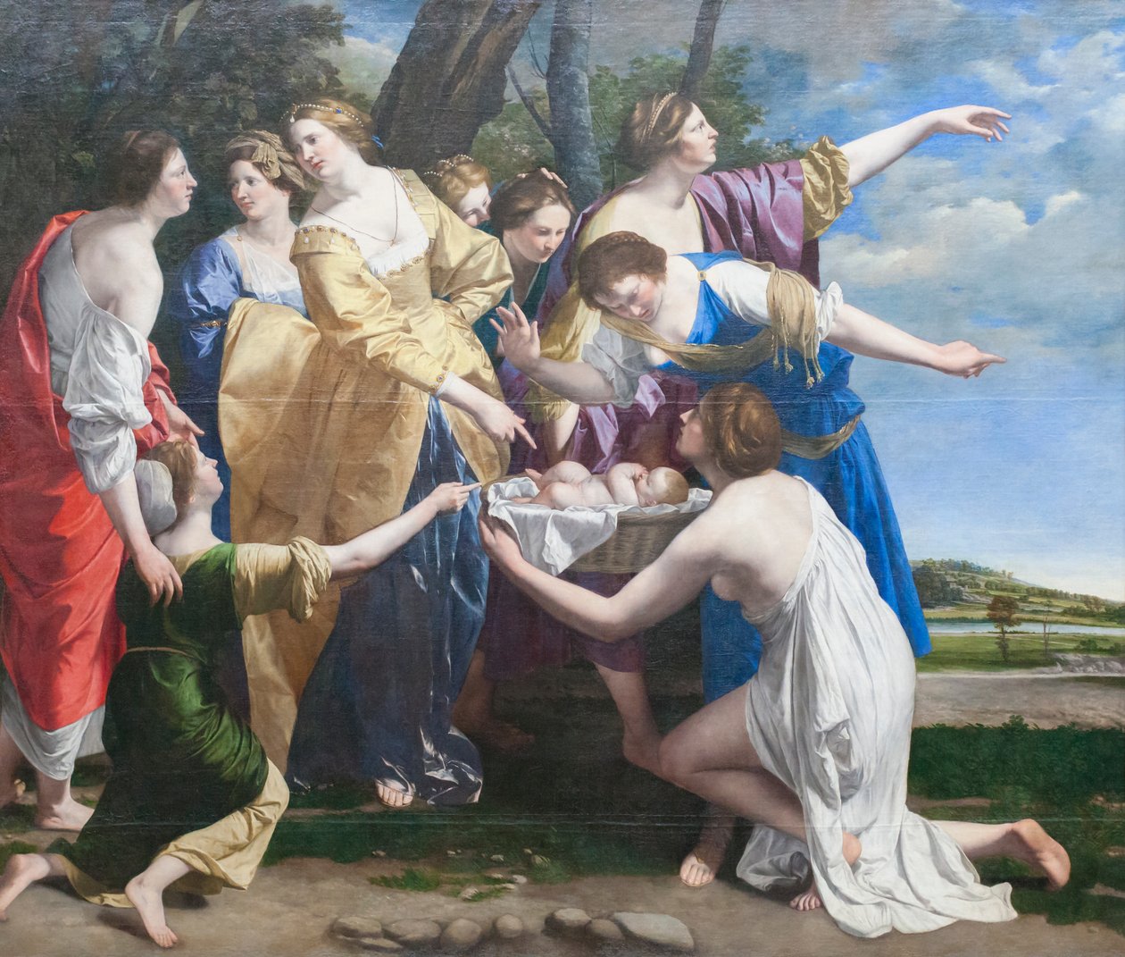 Nalezení Mojžíše, počátek 30. let 17. století (olej na plátně) od Orazio Gentileschi