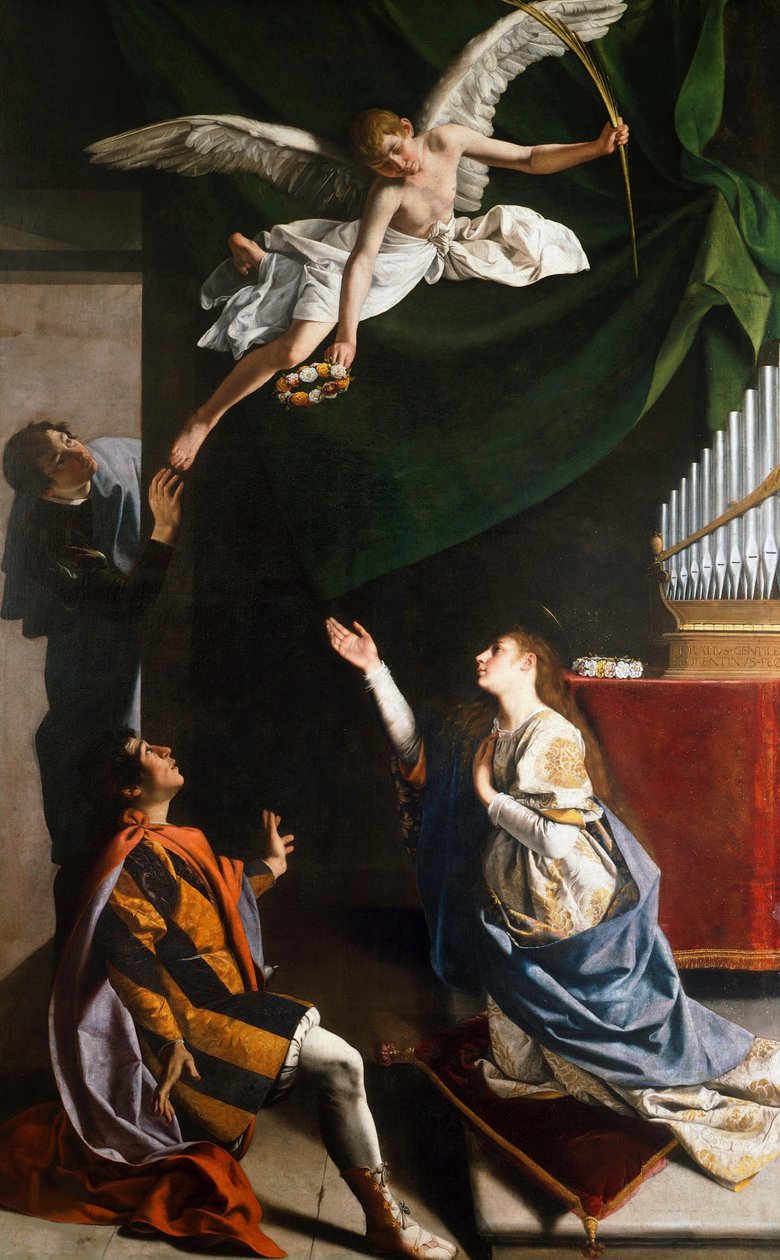Svatí mučedníci Cecílie, Valerian a Tiburtius, 1606-1607. od Orazio Gentileschi