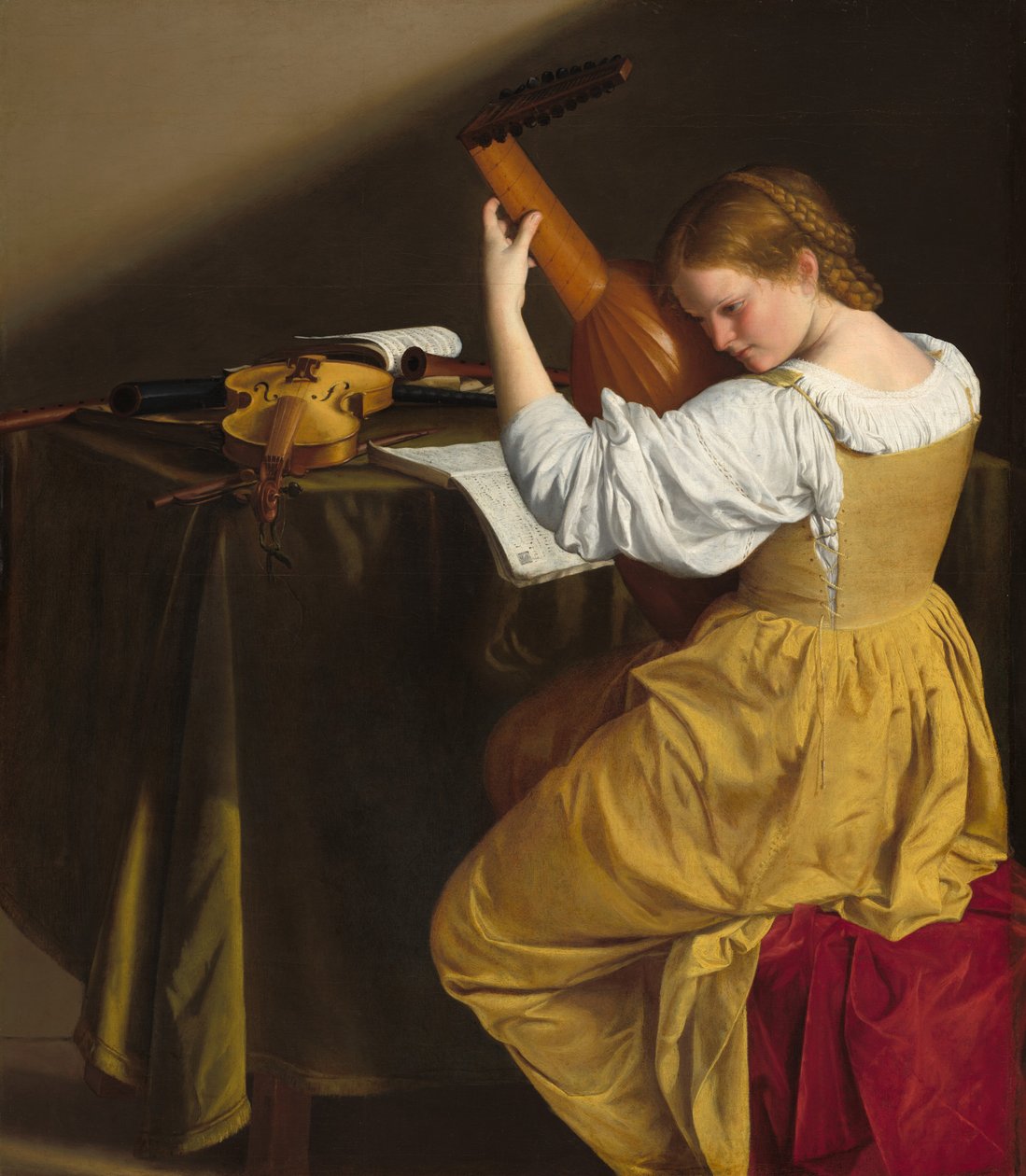 Hráč na loutnu od Orazio Gentileschi